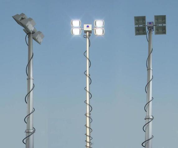Portable Light Tower 6m 20ft Telescopic Mast Pole 200w 4 Led Outdoor Portable Light Tower 6m 20ft Telescopic, Portable Outdoor Lighting Tower