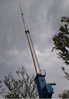 Guyed Lightweight Telescopic Mast antenna pole  6 meter 18 meter telescopic antenna tower with trolley base
