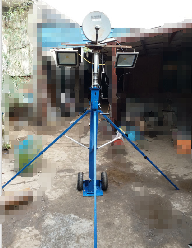 light tower out door telescopic light mast 6 meter crank up mast