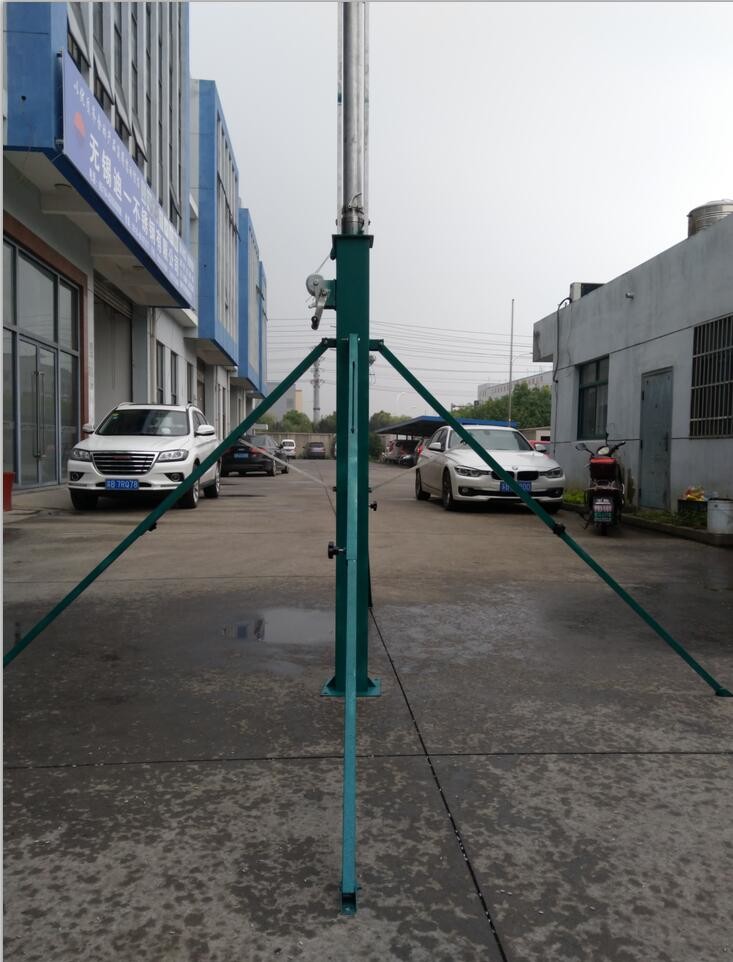 portable telescopic mast aluminum telescoping pole 3 to 15m light