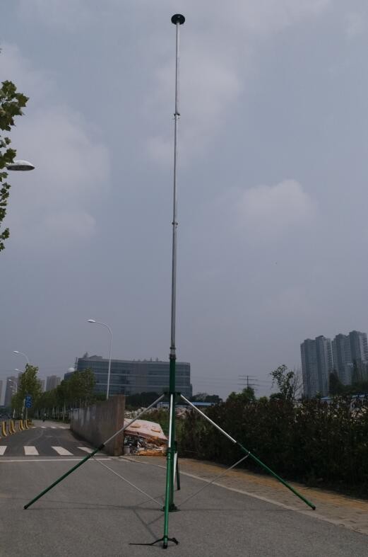 Portable 40ft Telescopic Mast Push Up 12m High Light Weight