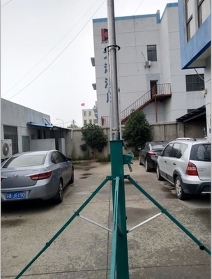 telescopic mast 6m 9m aluminum mast light weight telescoping pole  hand push or winch up