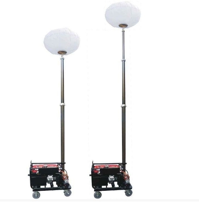 200W LED mobile light  balloon work light balloon lighting mast system torre de luz portátil 3--9m light pole