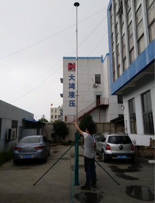 light weight aerial photography mast 6m, 9m, 12m, with tripod wheel trolley customized color and logo