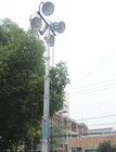 portable light tower 3 to 12m with LED lamp head 400W *4 hand winch up aluminum telescopic mast tower