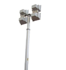 tripod mounted portable light tower 7m with LED lamp head 400W *2 hand winch up aluminum telescopic mast tower