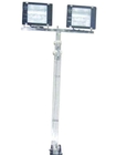 antenna mast portable light tower 3 to 12m with LED lamp head 400W *4 hand winch up aluminum telescopic mast tower