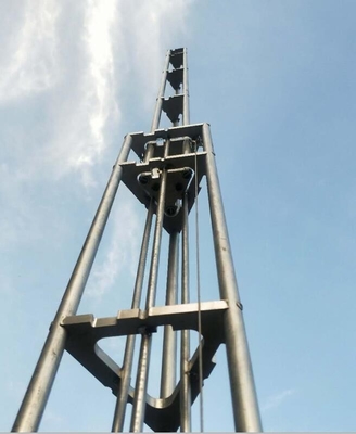 guyed aluminum tower 70ft 25m 10 sections telescopic antenna tower lattice tower aluminum light weight