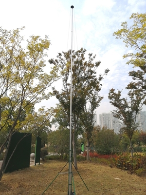 New version telescopic mast 6m 9m aluminum mast light weight telescoping pole  hand push or winch up