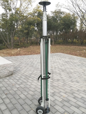 New version telescopic mast 6m 9m aluminum mast light weight telescoping pole  hand push or winch up