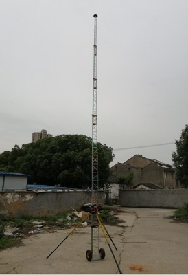 telecom tower winch up lattice tower sectional aluminum lattice tower wire guyed  9m  6 sections portable