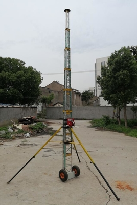 30ft portable telecom tower winch up lattice tower wire guyed  9m 6 sections portable