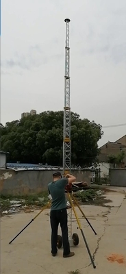 guyed aluminum tower 70ft 25m 10 sections telescopic antenna tower lattice tower aluminum light weight