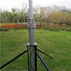 guyed mast with 3/4 legs tripod trolley based 2mm wall 6063 aluminum tube 6-18m high