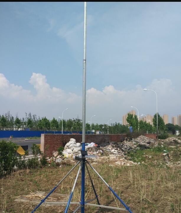 4m ground based telescopic mast photography with wireless control pan-head hard aluminum alloy tube mast