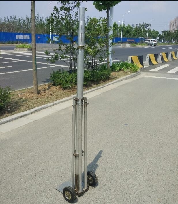 2mm thickness aluminum   6-15m telescopic antenna towers and lightweight antenna mast with tripod stand
