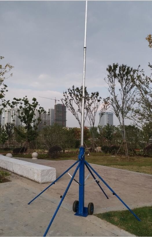 telescopic mast portable wifi tower crank up mast light pole 6-9 meters antenna tower hand push up