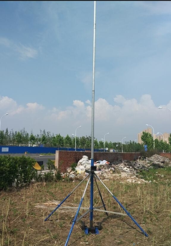35 feet Light weight Push Up or winch  telescoping antenna mast light tower mast with tripod