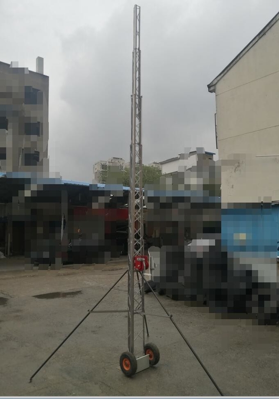 pole aerial photography equipment  Telescoping Mobile Video Surveillance Mast 9 meter 30ft  Endzone Camera