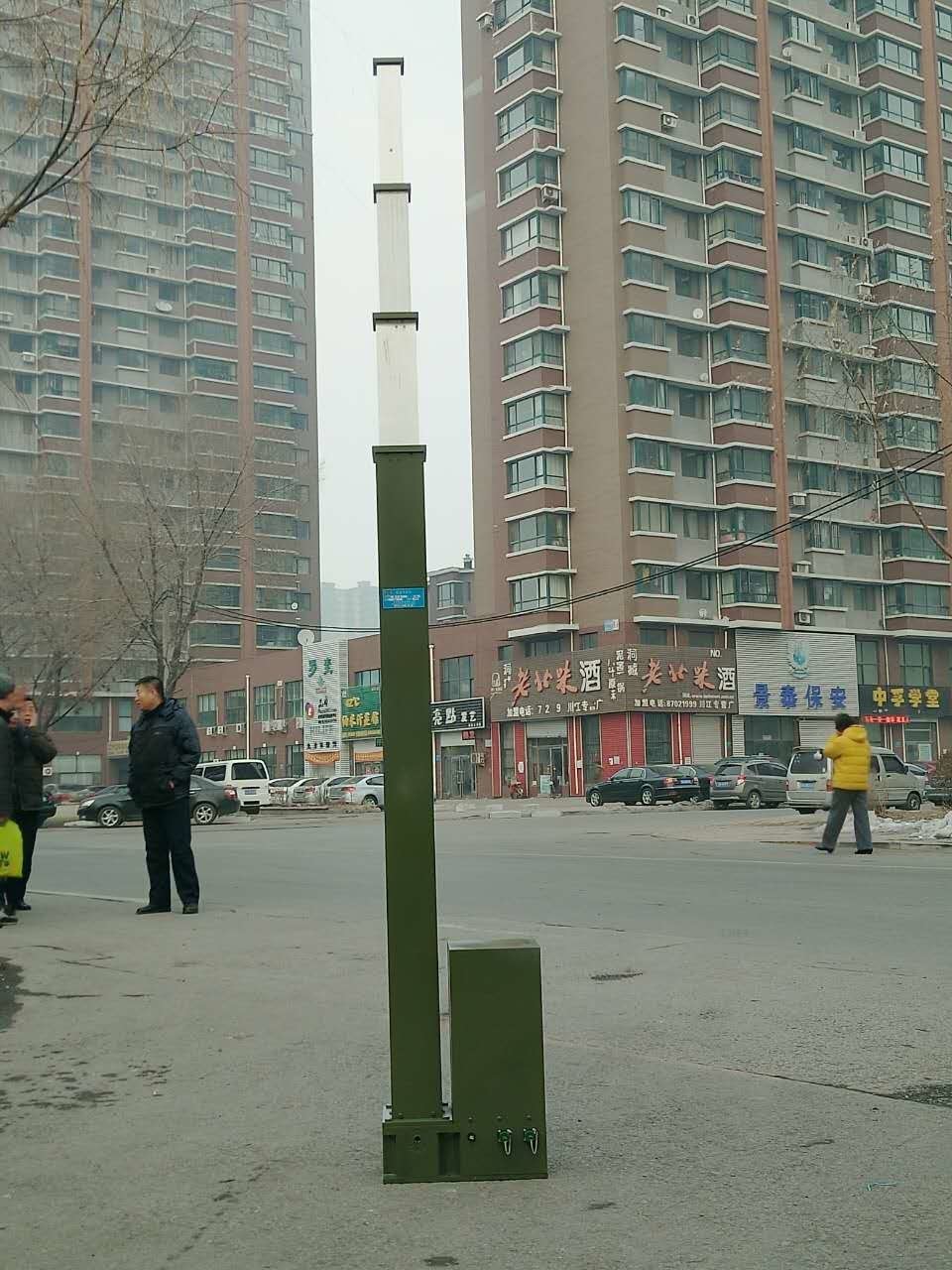 hand crank 618m telescopic antenna towers and lightweight antenna mast 2mm wall 6063 aluminum