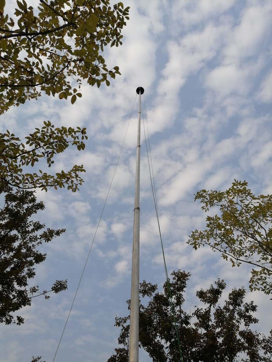 New Version 12 meter telescopic mast hand winch mast for light tower